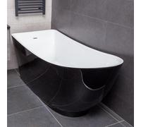 Plum&clay Edmonton Black Acrylic Freestanding Bath (L)1750mm (W)750mm