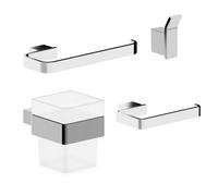 Plum&clay Emilia Chrome 4-Piece Bathroom Accessory Set