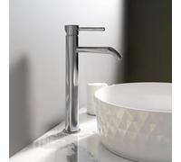 Plum&clay Emilia Polished Chrome Round Deck-Mounted Tall Basin Mono Mixer Tap