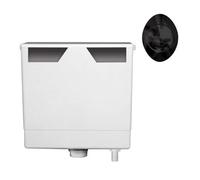 Plum&clay Ether Compact Concealed Dual Flush Cistern With Black Oval Flush Button
