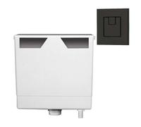 Plum&clay Ether Compact Concealed Dual Flush Cistern With Black Square Flush Button