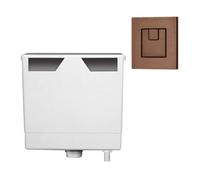 Plum&clay Ether Compact Concealed Dual Flush Cistern With Bronze Square Flush Button