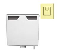 Plum&clay Ether Compact Concealed Dual Flush Cistern With Gold Square Flush Button