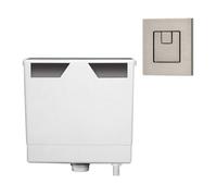 Plum&clay Ether Compact Concealed Dual Flush Cistern With Nickel Square Flush Button