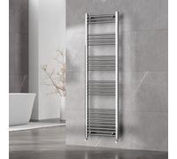Plum&clay Haze Chrome Straight Ladder Heated Towel Radiator Rail (H)1600mm (W)500mm