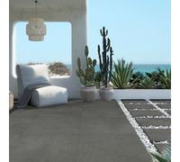 Plum&Clay Horizon Matt Graphite Stone Effect Porcelain Outdoor Tile Pack Of 1 Tile 0.81M² (L)900mm (W)900mm