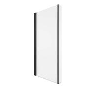 Plum&clay Lazaro Black L-Shape Pivot Bath Screen (W)820mm (H)1600mm