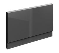 Plum&clay Marvel Gloss Dark Grey End Bath Panel (W)800mm