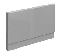 Plum&clay Marvel Gloss Light Grey End Bath Panel (W)800mm