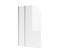 Plum&clay Memphis Chrome Double Curved Frameless Bath Screen (W)1000mm (H)1400mm