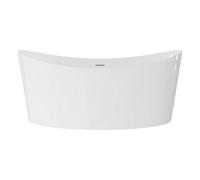 Plum&clay Mira Matt White Double Ended Acrylic Freestanding Bath (L)1740mm (W)800mm