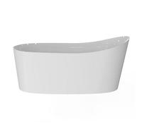 Plum&clay Onda Matt White Double Ended Acrylic Freestanding Bath (L)1590mm (W)755mm