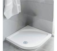 Plum&clay Pearl Quadrant Low Profile Anti Slip White Shower Tray (L)900mm (W)900mm (H)50mm