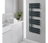 Plum&clay Ryder Black Heated Towel Radiator Rail (H)1130mm (W)500mm