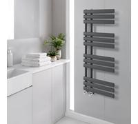 Plum&clay Ryder Grey Heated Towel Rail (H)1130mm (W)500mm