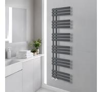 Plum&clay Ryder Grey Heated Towel Rail (H)1750mm (W)500mm