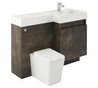 Plum&clay Solstice Metallic Right Hand Bathroom Vanity Basin & Wc Unit Combination (W)1200mm (H)890mm