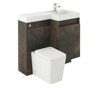 Plum&clay Solstice Metallic Right Hand Bathroom Vanity Basin & Wc Unit Combination (W)900mm (H)890mm