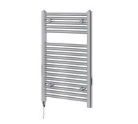 Plum&clay Triton Chrome Electric Heated Towel Rail (H)770mm (W)500mm