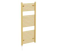 Plum&clay Triton Gold Electric Heated Towel Radiator Rail (H)1200mm (W)500mm