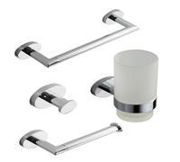Plum&clay Tyrell Chrome 4-Piece Bathroom Accessory Set