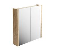 Plum&clay Walter Light Bare Wood Single Mirrored Cabinet (W)750mm