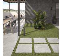 Plum&Clay Zen Matt Grey Concrete Effect Porcelain Outdoor Tile Pack Of 1 Tile 0.81M² (L)900mm (W)900mm