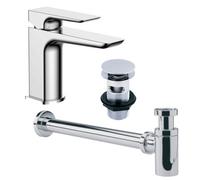 Plum&clay Zoia Chrome Basin Mono Tap Package Inc Waste & Bottle Trap