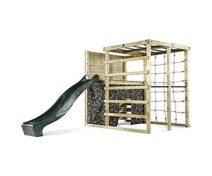 Plum Climbing Cube Wooden Play Centre with Climbing Wall, Den & Slide