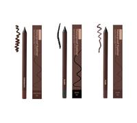 Plum Eyeliner Pencil Waterproof, 24 Hr Waterproof Eyeliner, Duo Sharpenable Eye Pencil, Smudge Proof & No Fading, Smooth And Easy To Color, Long Lasting (Chocolate+Plum+Black)
