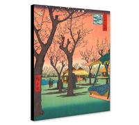 Plum Garden at Kamata by Utagawa Hiroshige - Canvas Wall Art Framed Print - Various Sizes (A1 32" x 24" Inches)