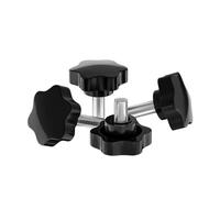Plum Handle Six-star Glue Head Manual Tightening Screws Plastic Star Knob 32# M5, M6, M8,x 8mm To 70mm, Bakelite (M5X10-5pcs)