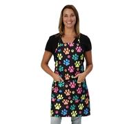 Plum Hill Waterproof Dog Grooming Apron, Groomer Apparel, Pet Washing Smocks, Black, Large