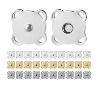 Plum Magnetic Snaps 30 Sets 14mm Sewing Plum Magnetic Snaps Buttons Closure Buttons for Purse Handbags Clothes (Bronze Silver Dark Gray)
