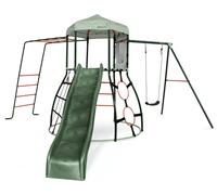 Plum Metal Climbing Dome with Slide, Swing & Monkey Bars