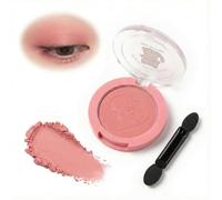 Plum Mist Matte Single Eyeshadow In Heart-Shaped Compact - Neutral Pink Eye Shadow Powder With Long-Wear Crease-Resistant Formula For Daily Natural Makeup, Soft Matte Finish, Portable Round Case