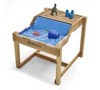 Plum Play 2 in 1 Sand and Water Table - Sensory Activity Station - Wooden Sandpit and Water Splash Station - Protective Cover Included - Garden Play Set for Toddles & Children