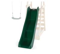 Plum Play 6ft Childrens Heavy Duty Outdoor Garden Slide Attachment for Climbing Frame Playcentre Tree House 1.8m Length - For Platforms Decks 3ft or 0.9m (Dark Green)