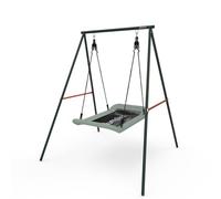 Plum Play Childrens 2 Seater Nest Swing - Robust Sturdy Metal Boat Swing Frame for up to 2 Kids - Max Weight 100kg - 3 Years Plus - With Ground Anchors Included