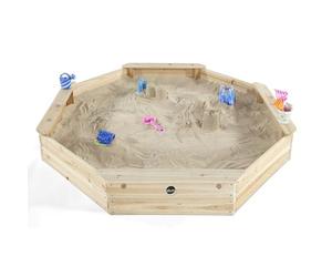 Plum Play Giant Wooden Octagonal Sandpit with ground sheet