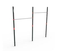 Plum Play Kids Gymnastic Horizontal Bar - 4 Height Adjustable Garden Gym Set - Max Height 150cm - Max User Weight 100kg (Double)
