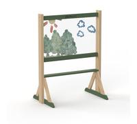 Plum Play Outdoor and Indoor Easel with Dual Sided Easy Wipe Screen and Storage Shelf