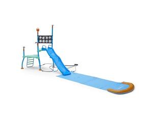 Plum Play Water Park with Water Slide Climbing Tower and Water Play Sprinkler Accessories (Shower Tower)