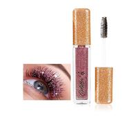 Plum Purple Glitter Mascara With Shimmering Micro-Glitter Spiral Brush For Even Application Voluminous Lengthening Lashes - Long-Lasting Sparkling Eye-Catching Effect For Parties Events Special