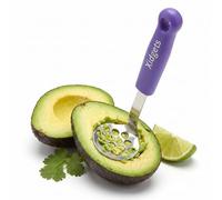Plum Purple Mini Avocado Masher, Compact Kitchen Utensil. Heavy Duty, Stainless Steel - Effortless Guacamole Preparation, Dishwasher Safe