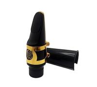 Plum Rose Publishing LLC Alto Saxophone Mouthpiece Kit with Ligature, Reed, and Cap (Black) for Eb Saxophone