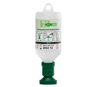 PLUM SAFETY EYEWASH 500ML 0.9% SODIUM CHLORIDE WITH EYECUP GREEN 500ML