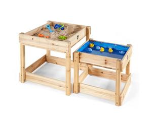 Plum Sandy Bay Wooden Sandpit and Water Tables, Brown