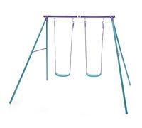 Plum Sedna Metal Garden Double Swing Set Age 3+