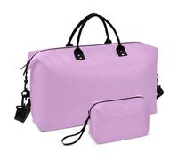 Plum Solid Color Pure Plain Purple Overnight Travel Duffel Bag Overnight Bag Large Gym Bag with Toiletry Bag for Travel Foldable, plum Solid color Pure Plain purple, One Size